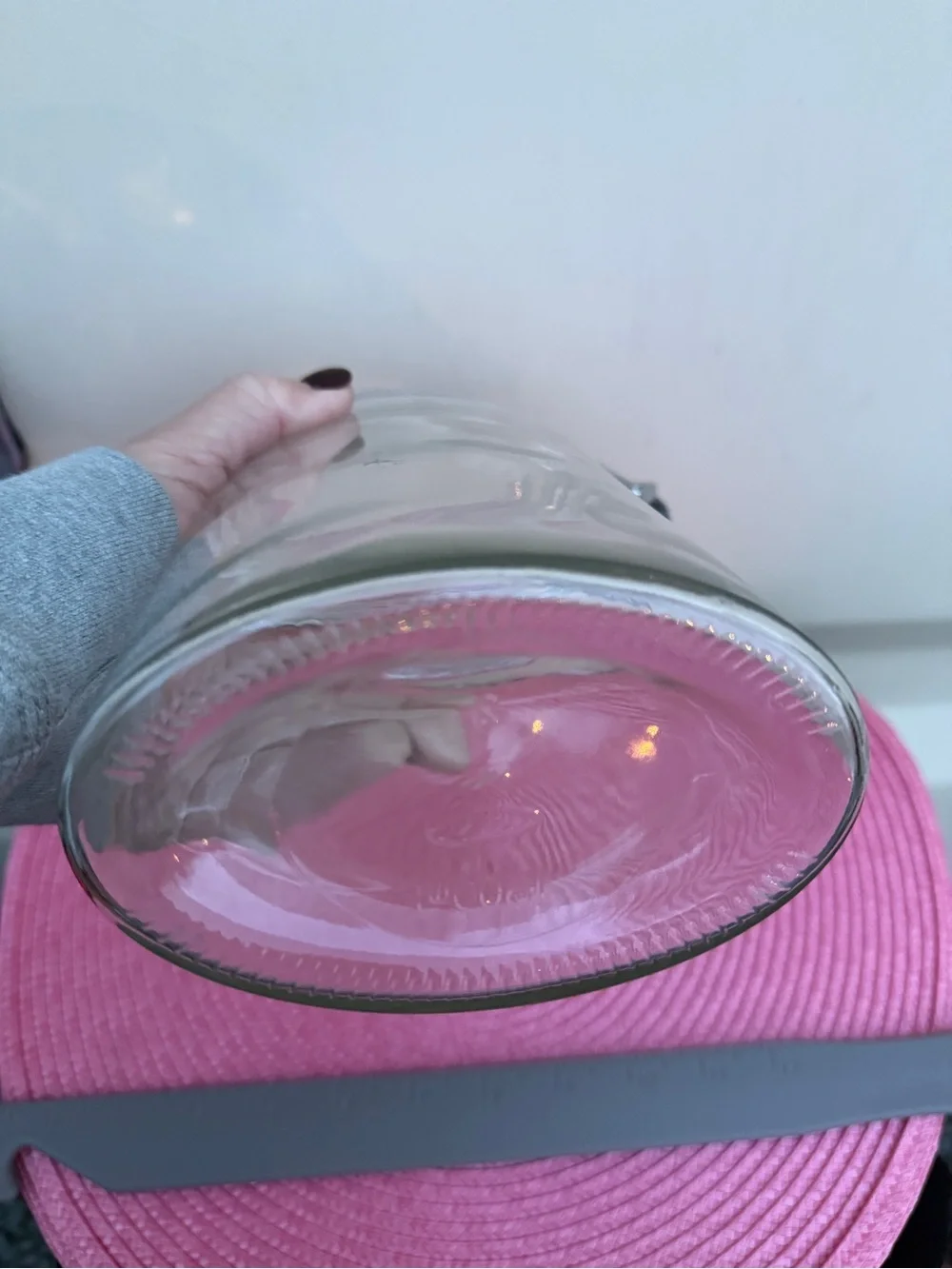 Clear Glass Airtight Storage Jar with Metal Clamp Lid Oblong Oval